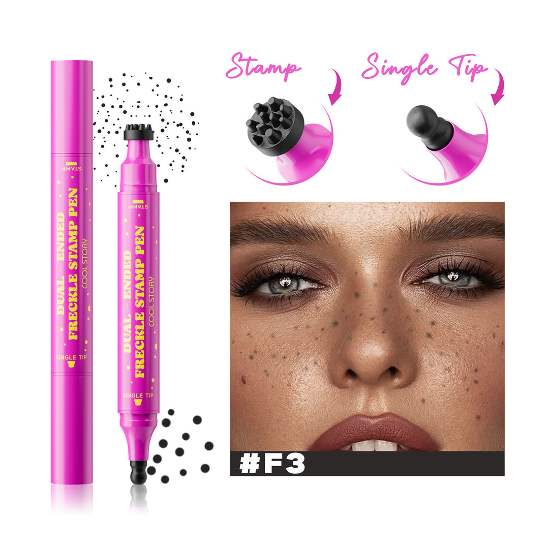 Waterproof Freckles Pen: Faux Freckle Stamp and Fine Tip Eyeliner for Realistic, Long-Lasting Freckles and Effortless Makeup, Perfect for Daily Wear and Cosplay