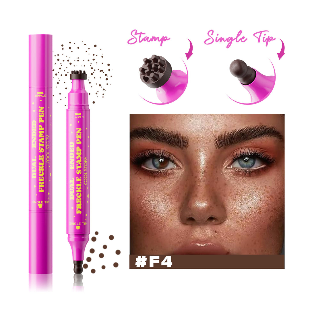 Waterproof Freckles Pen: Faux Freckle Stamp and Fine Tip Eyeliner for Realistic, Long-Lasting Freckles and Effortless Makeup, Perfect for Daily Wear and Cosplay