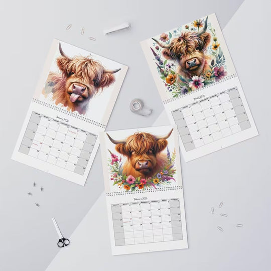 🏆Flash Sale⚡ 11K+ SOLD! Almost Gone-🐮Highland Cow Calendar 2026 📅