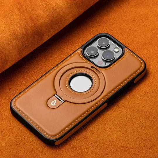 Full Faux Leather Shockproof Magnetic Case for iPhone