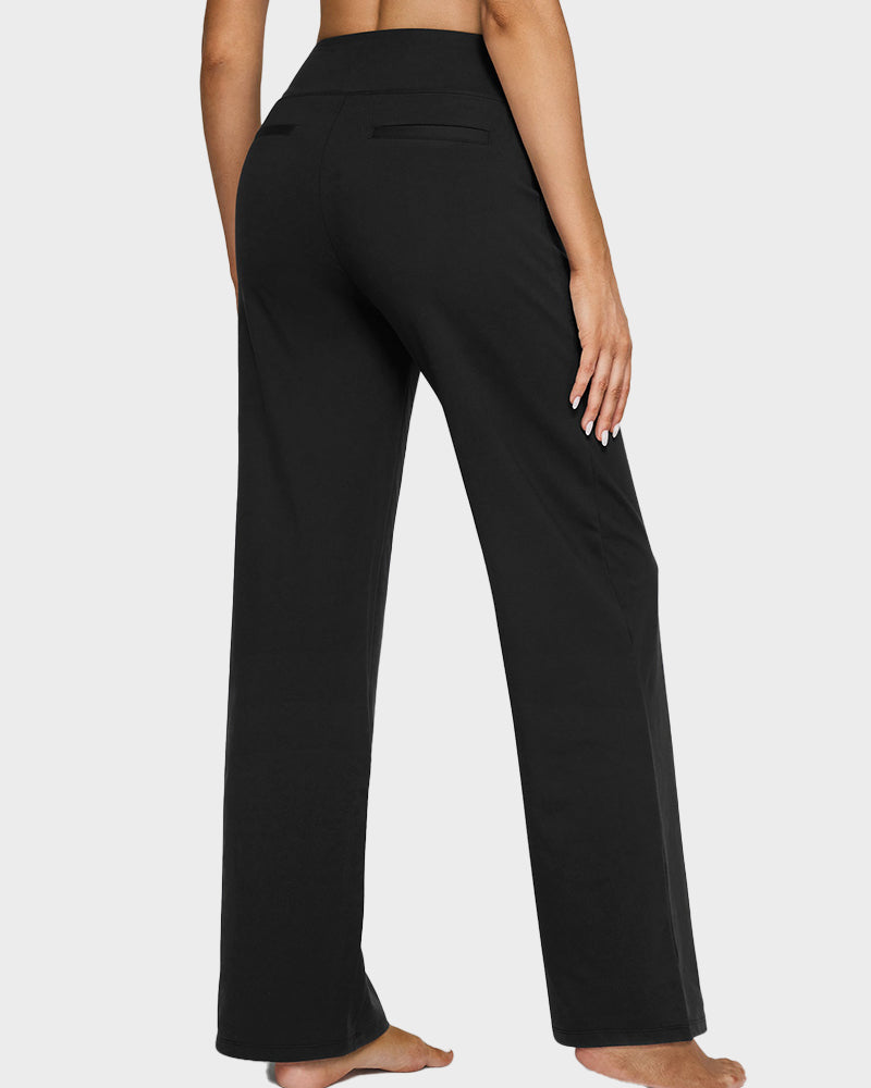 G4Free Loose High-Waist Business Casual Pants Yoga Pants Women Wide Leg Pants with Pockets Comfortable Athletic Sweatpants