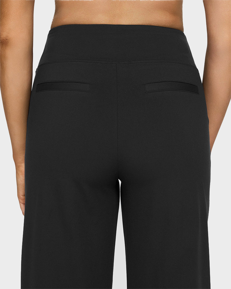 G4Free Loose High-Waist Business Casual Pants Yoga Pants Women Wide Leg Pants with Pockets Comfortable Athletic Sweatpants