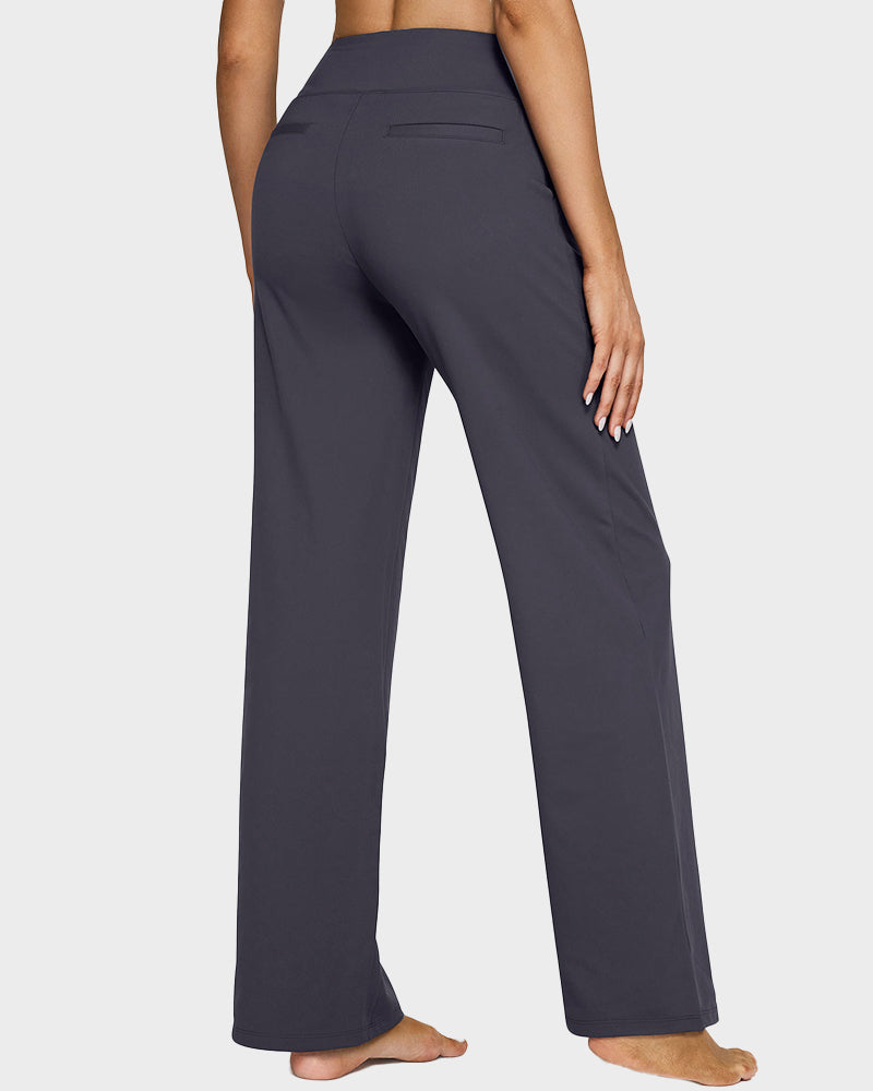 G4Free Loose High-Waist Business Casual Pants Yoga Pants Women Wide Leg Pants with Pockets Comfortable Athletic Sweatpants