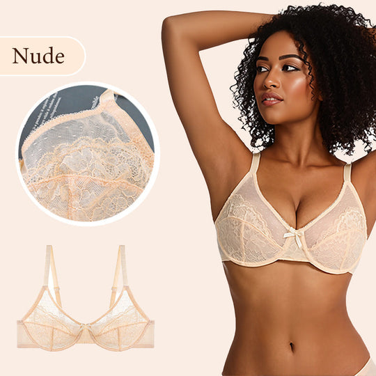 ⏳Limited Time 50% Discount💥Minimal Lace Bra with Full Coverage for All Sizes