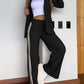💖Outfit set for women: Casual blazer with lapel collar and wide-leg trousers