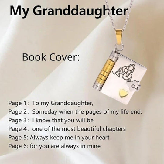 🎨 PROMOZIONE ULTIMO GIORNO - 50% DI SCONTO💜Collana con libro My Little Star per figlia, regalo di compleanno e laurea, gioielli d'amore