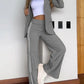 💖Outfit set for women: Casual blazer with lapel collar and wide-leg trousers