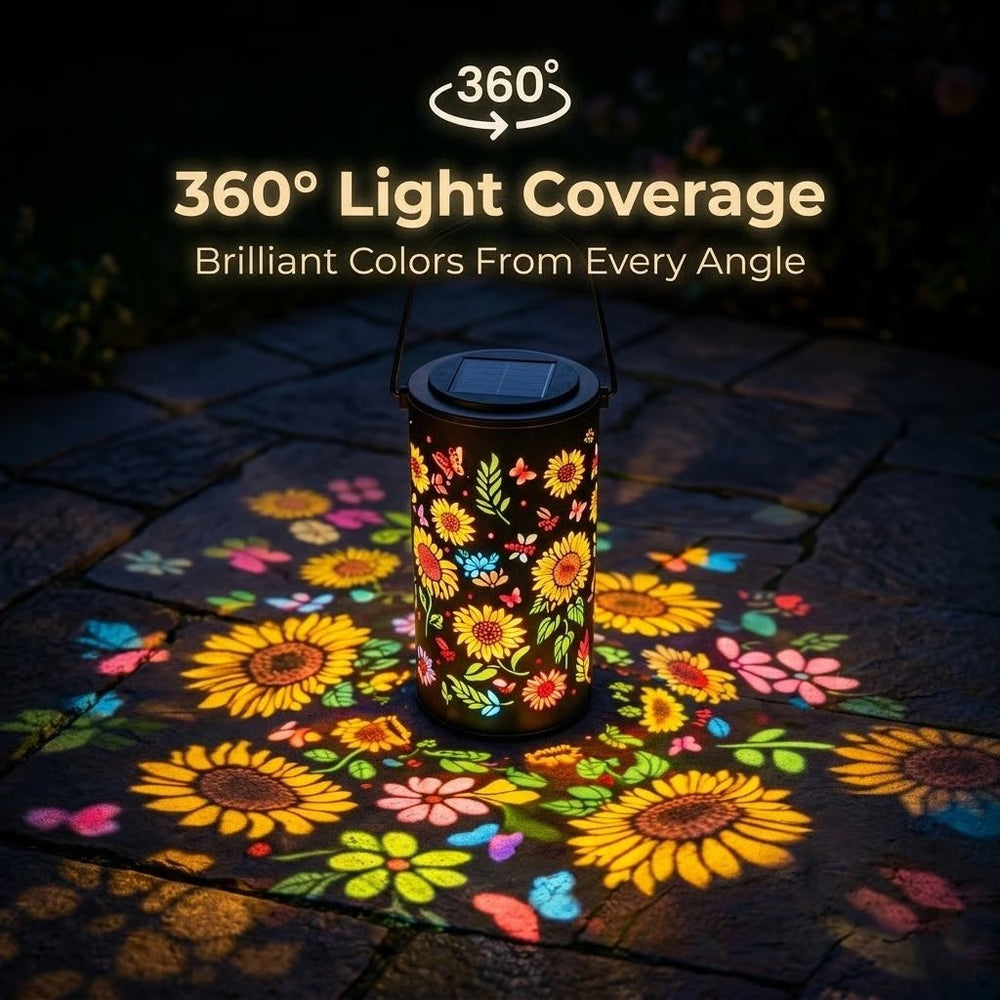 Solar Lanterns with Projection – Sunflower & Butterfly Ground Art Lights🌼✨