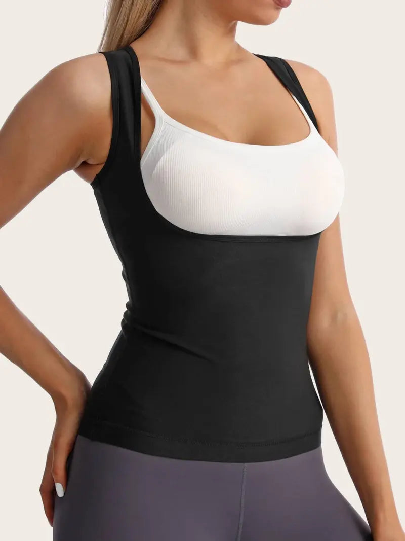 Finlin Sauna Fat Burning Belly Undershirt Fitness Sweat Suit Running Sportswear Sweat Undershirt Corset Women