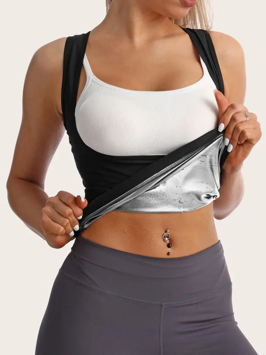 Finlin Sauna Fat Burning Belly Undershirt Fitness Sweat Suit Running Sportswear Sweat Undershirt Corset Women