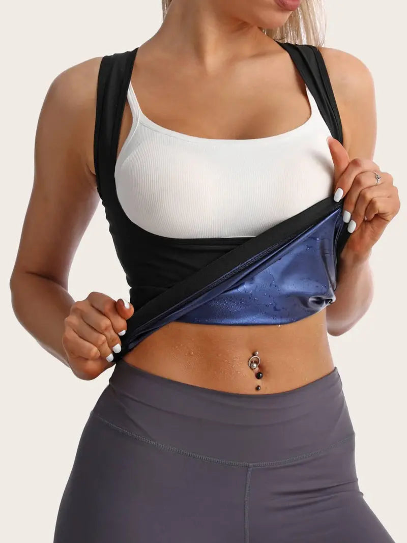 Finlin Sauna Fat Burning Belly Undershirt Fitness Sweat Suit Running Sportswear Sweat Undershirt Corset Women