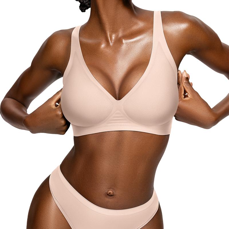 💜 DERNIER JOUR DE PROMOTION - 50 % DE RÉDUCTION💜Soutiens-gorge sans armatures confortables pour femmes, brassières push-up, soutiens-gorge sans coutures, soutiens-gorge à décolleté plongeant pour tous les jours