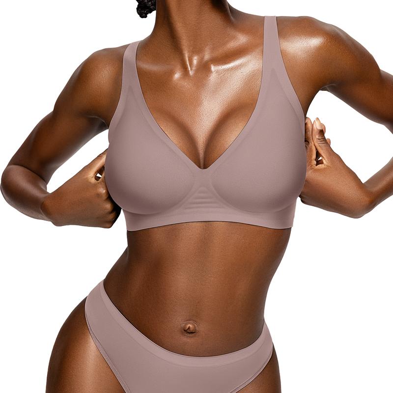 💜 DERNIER JOUR DE PROMOTION - 50 % DE RÉDUCTION💜Soutiens-gorge sans armatures confortables pour femmes, brassières push-up, soutiens-gorge sans coutures, soutiens-gorge à décolleté plongeant pour tous les jours