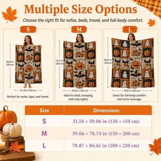 🏆Halloween Patchwork Flannel Blanket