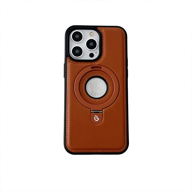 Full Faux Leather Shockproof Magnetic Case for iPhone