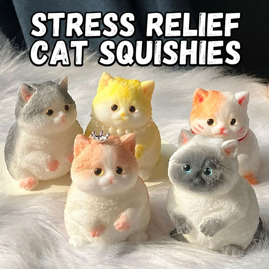 🔥Soft and Cuddly Cat – Stress-Relief Squeezable Toy