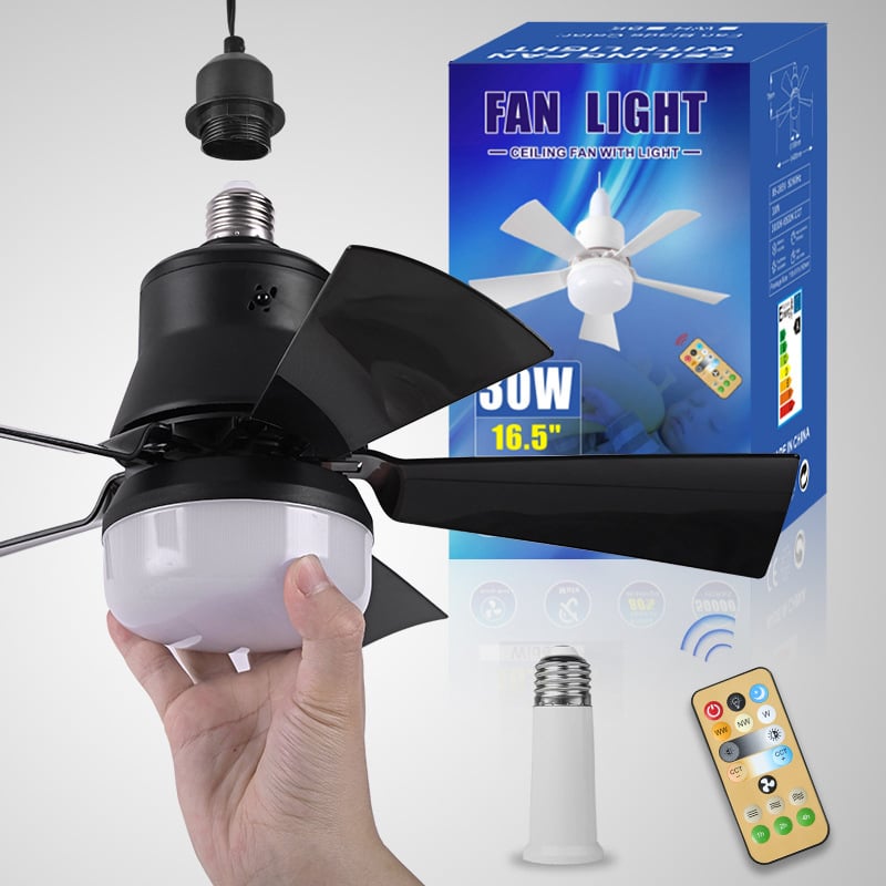 ⏰LAST DAY SALE 49% OFF🔥SmartBreez™ 40W LED Ceiling Fan Light – 20.5” Ultra-Quiet with Remote 🎯 | E27 + FREE B22 Adapter 🔌 | For Bedroom 😴, Kitchen 👩‍🍳 & Garage 🛠️ – UK Ready! 🇬🇧