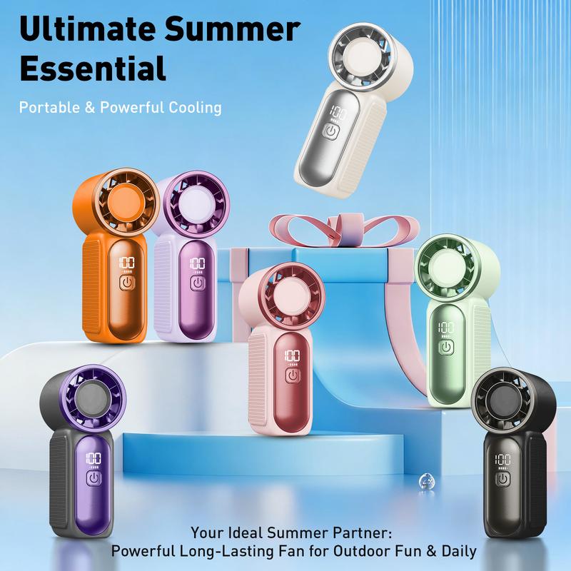 Turbo Handheld Fan – 16900 RPM, 6 speeds, LED display