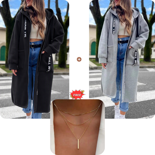 ⌛Limited-Time Offer🧥New This Season - Long Zipper Hoodie with Pockets - Versatile, Warm, and Comfortable