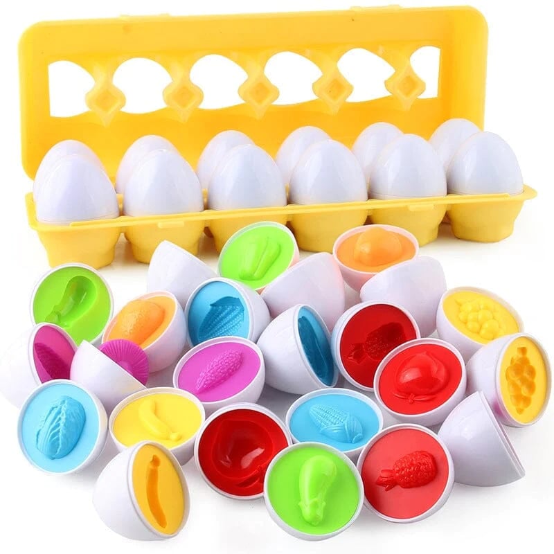 🎁✨Easter Day Hot sale🔥Cognitive Development Geometric Eggs ( 12 Eggs One Set )