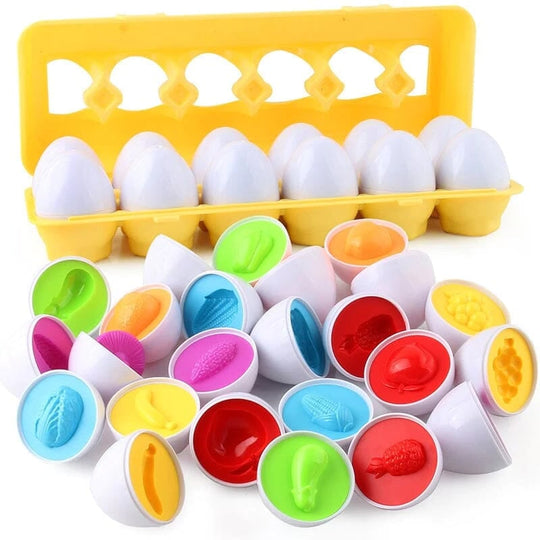 🎁✨Easter Day Hot sale🔥Cognitive Development Geometric Eggs ( 12 Eggs One Set )