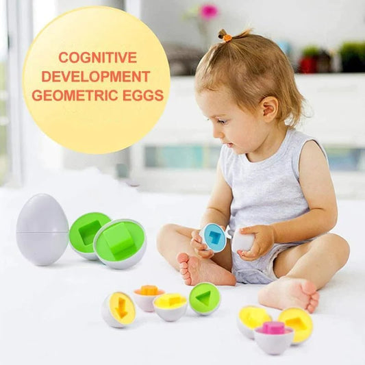 🎁✨Saldi caldi per il giorno di Pasqua🔥Uova geometriche per lo sviluppo cognitivo (12 uova, un set)