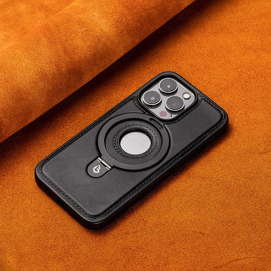 Full Faux Leather Shockproof Magnetic Case for iPhone