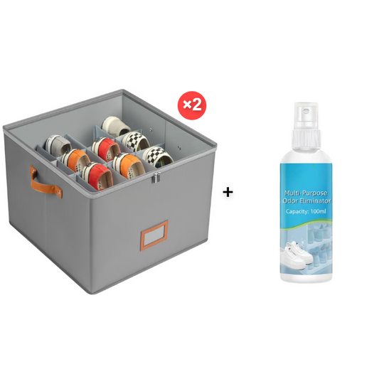 Fabric shoe organizer, storage box