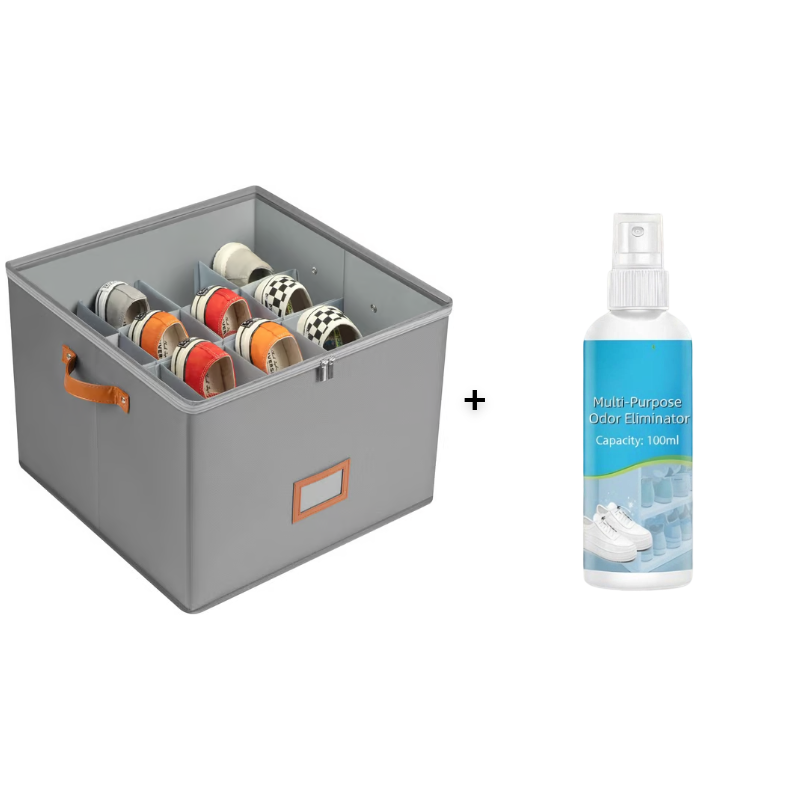 Fabric shoe organizer, storage box