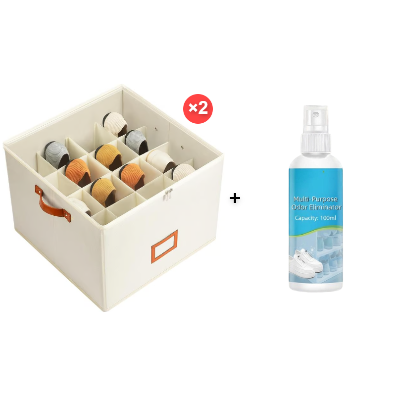 Fabric shoe organizer, storage box