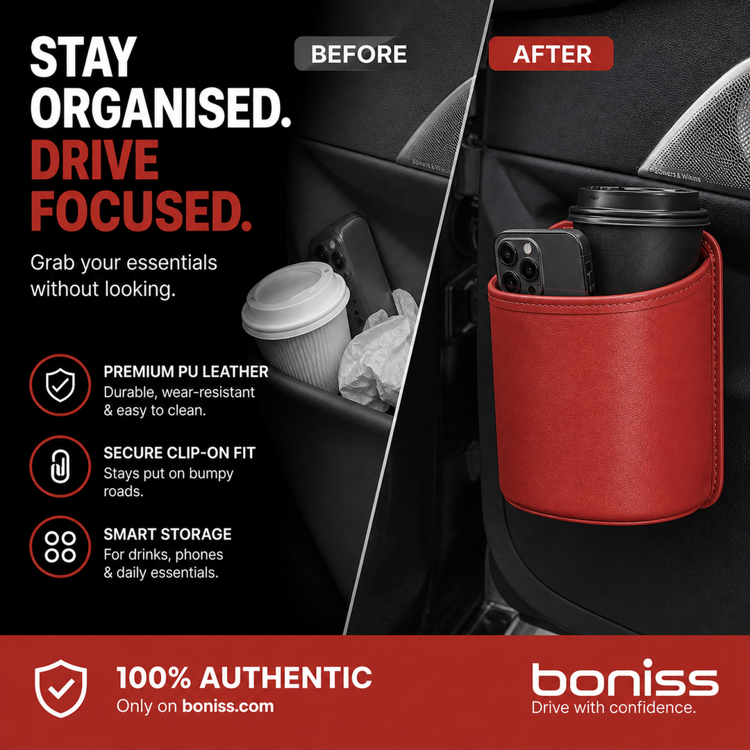 🥳2026 HOT SALE🥳💞95K+ SOLD!🚗🧺 50% OFF! Leather Car Door Cup Holder – Wide‑mouth opening, easy reach for drinks & phone. Clip‑on secure fit. PU leather, tough & stylish. 🛡️✨