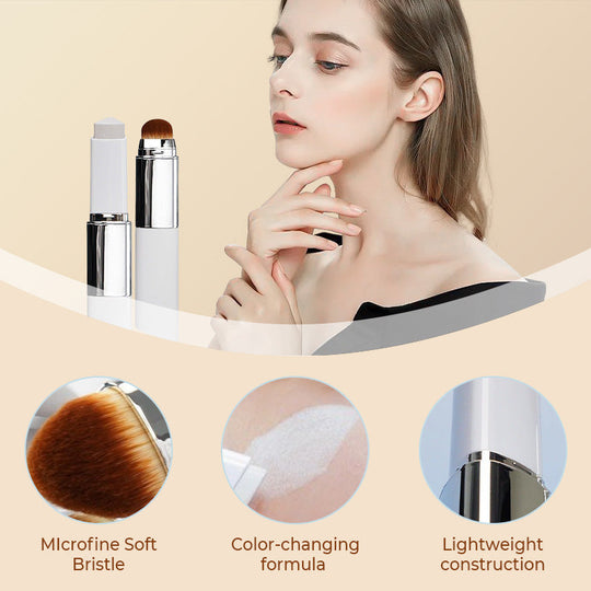 🎉BUY 1 GET 1 FREE🎉[OFFICIAL PRODUCT] Cover Cream Stick V w/ Detachable Brush - Korean Skin Care Color-Changing Foundation Stick with Collagen Capsules (0.45 oz)