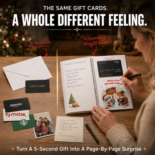 🎅Christmas Gift Card Booklet 👍DIY Spiral-Bound Christmas Gift Card Holder Book