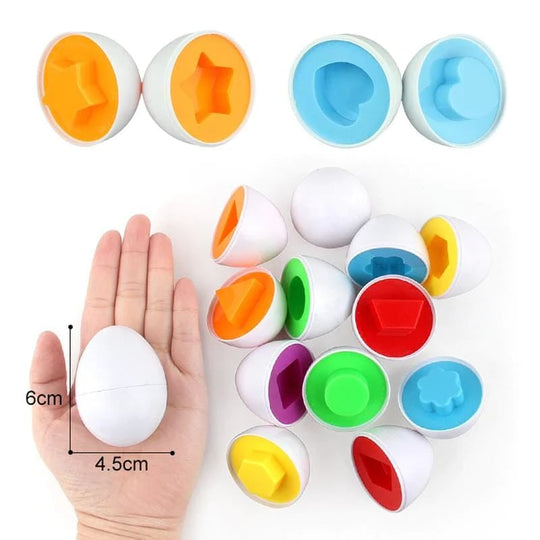 🎁✨Easter Day Hot sale🔥Cognitive Development Geometric Eggs ( 12 Eggs One Set )