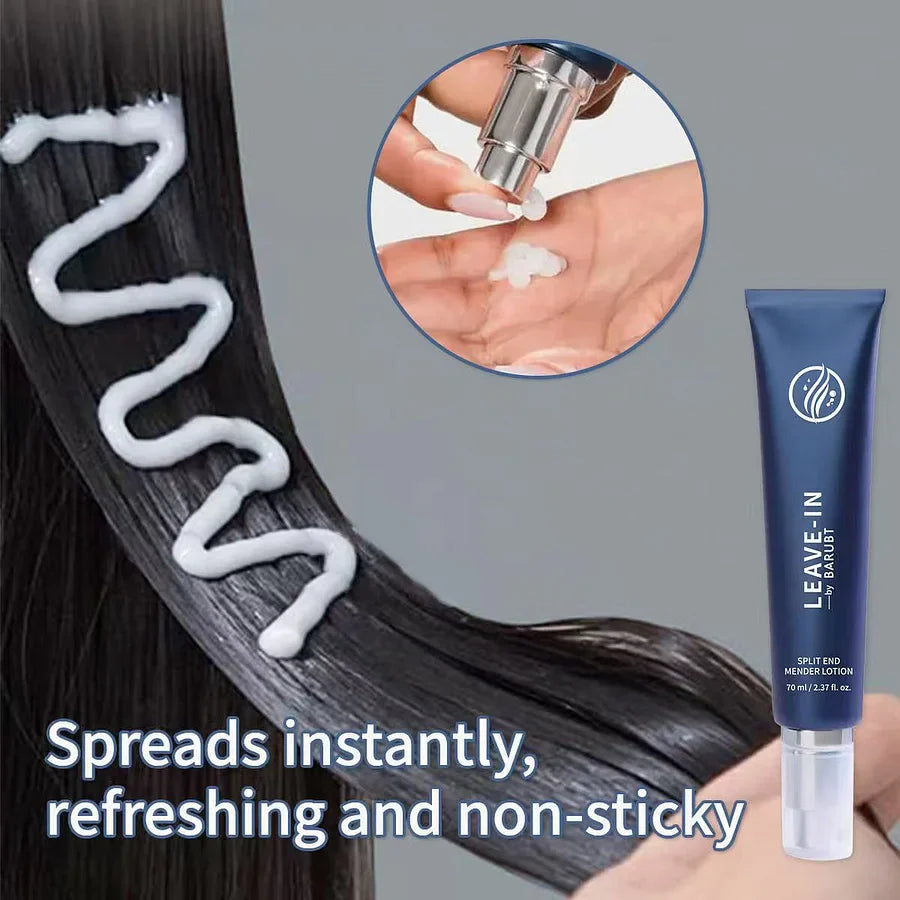 Repairs and improves frizzy, dry, shiny, and non-greasy hair. Miraculous instant split end repair serum.