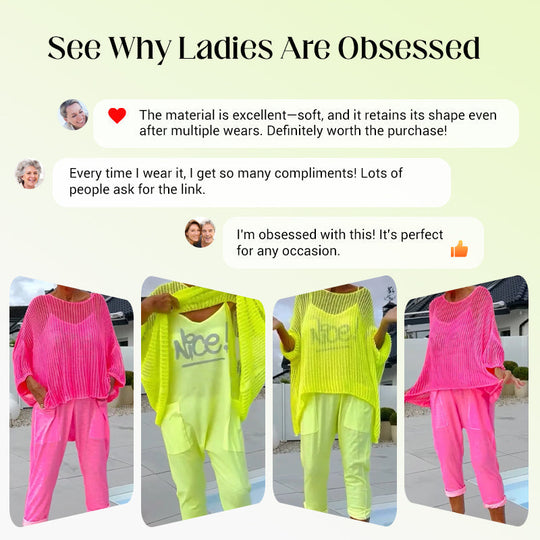 💜 DERNIER JOUR DE PROMOTION - 50 % DE RÉDUCTION💜Combinaison imprimée à lettres pour femme + blouse ajourée