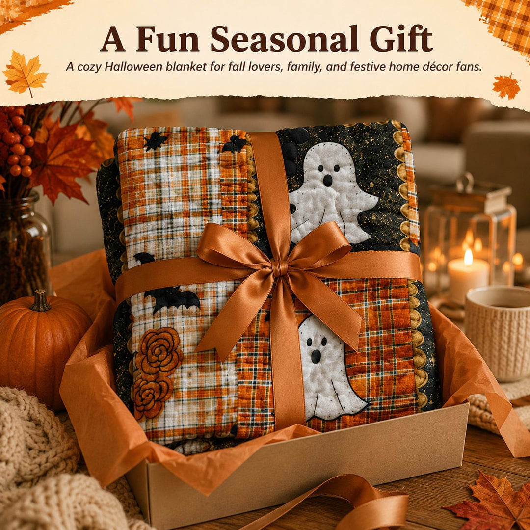 🏆Halloween Patchwork Flannel Blanket