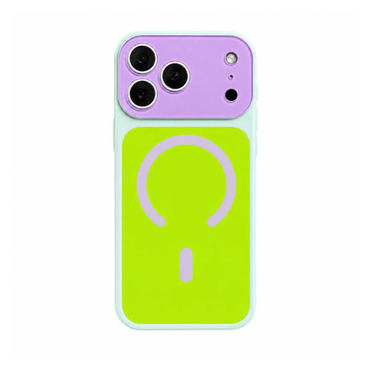 95K+ SOLD!Dopamine Color Block MagSafe Case – Ultra-Slim Matte Hard PC Cover for iPhone 17 Pro Max