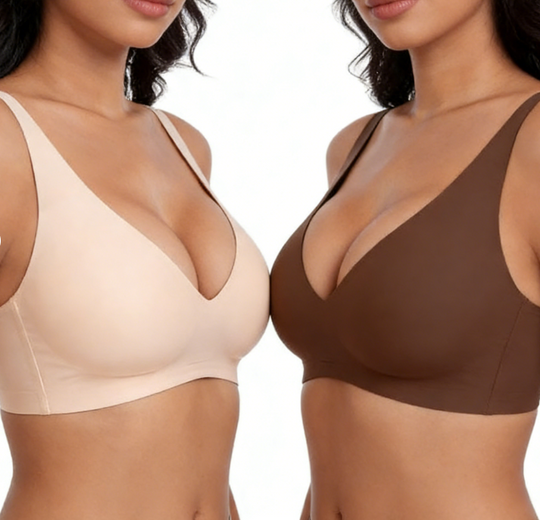Jelly Wireless Womens Comfortable Wireless Bras Push Up Bralettes Seamless Tshirts Bras Deep V Everyday Bras