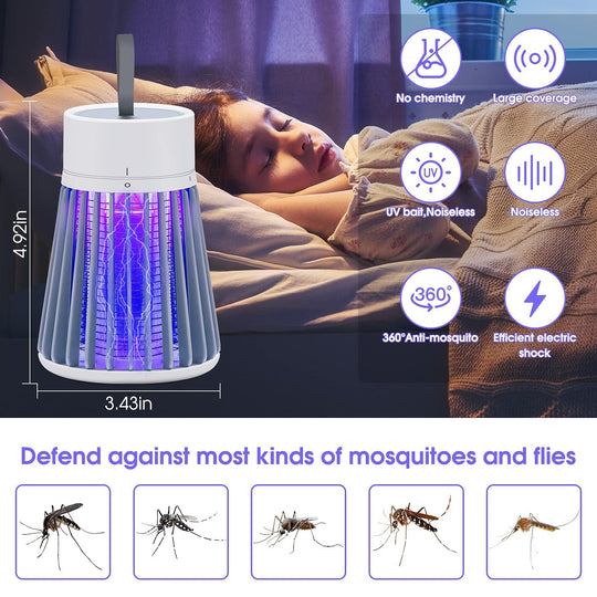 🔥Summer Promotion🦟USB/Rechargeable Portable Mosquito & Fly Trap Lamp for Indoor & Outdoor