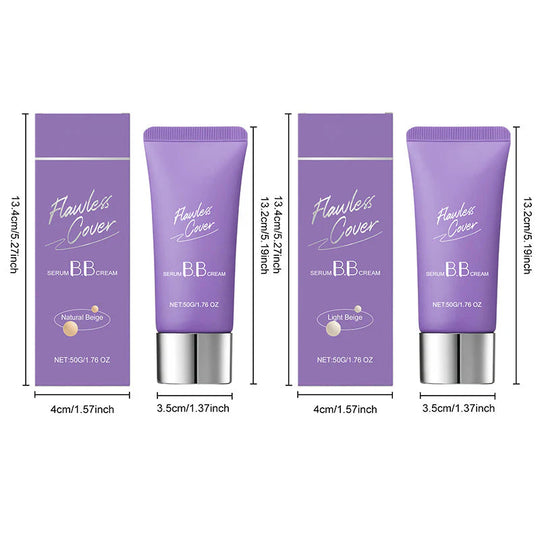 Perfect Cover Serum BB Cream (35ml) - Bifida Ferment Lysate Serum-Infused BB Cream for Anti-Aging Skin Rejuvenation, Skin Tint, Tinted Moisturizer, Skin Care Foundation Makeup,Superfood Complex,Glass Skin CardiBB OGBB PurpleBB