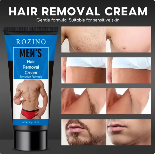 Men's hair removal cream 🧔 Gentle and non-irritating, can be used on chest, back, arms and legs ✨