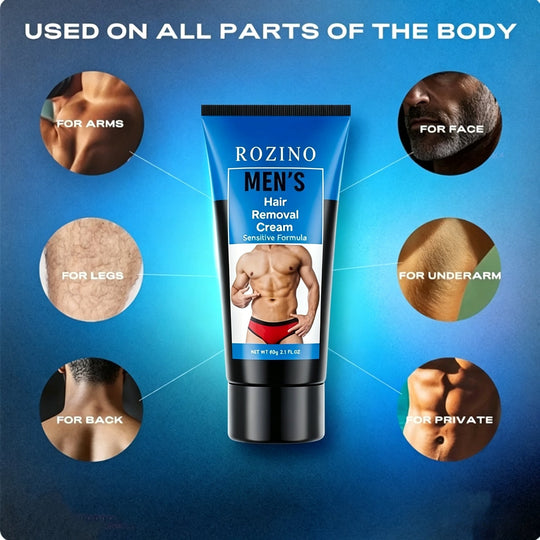 Men's hair removal cream 🧔 Gentle and non-irritating, can be used on chest, back, arms and legs ✨