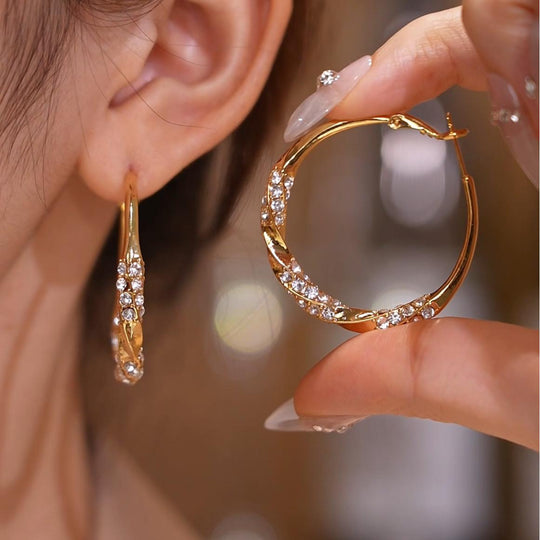 ✨💎 CHYŤ SVĚTLO & UCHOVÁVEJTE TO V BEZPEČÍ – Secure Třpytivé Visací Náušnice 💎✨