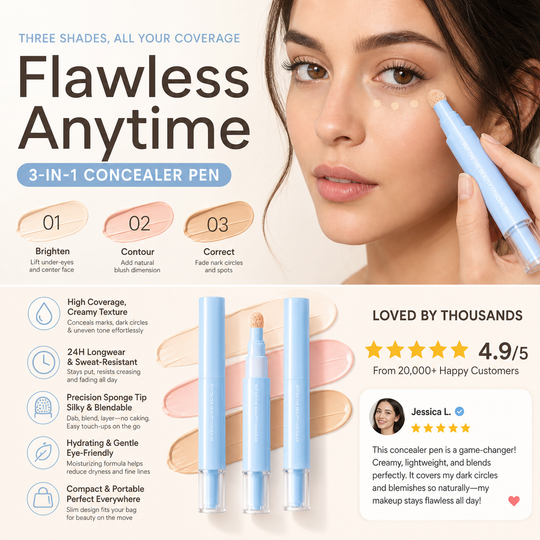 🖤 Black Friday Early Access: 40% OFF 🖤Multipurpose Concealer & Foundation Eye Concealer -👍24-hour Long-lasting