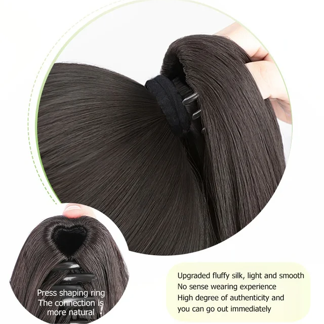 Curly Wig High Ponytail with claw clip