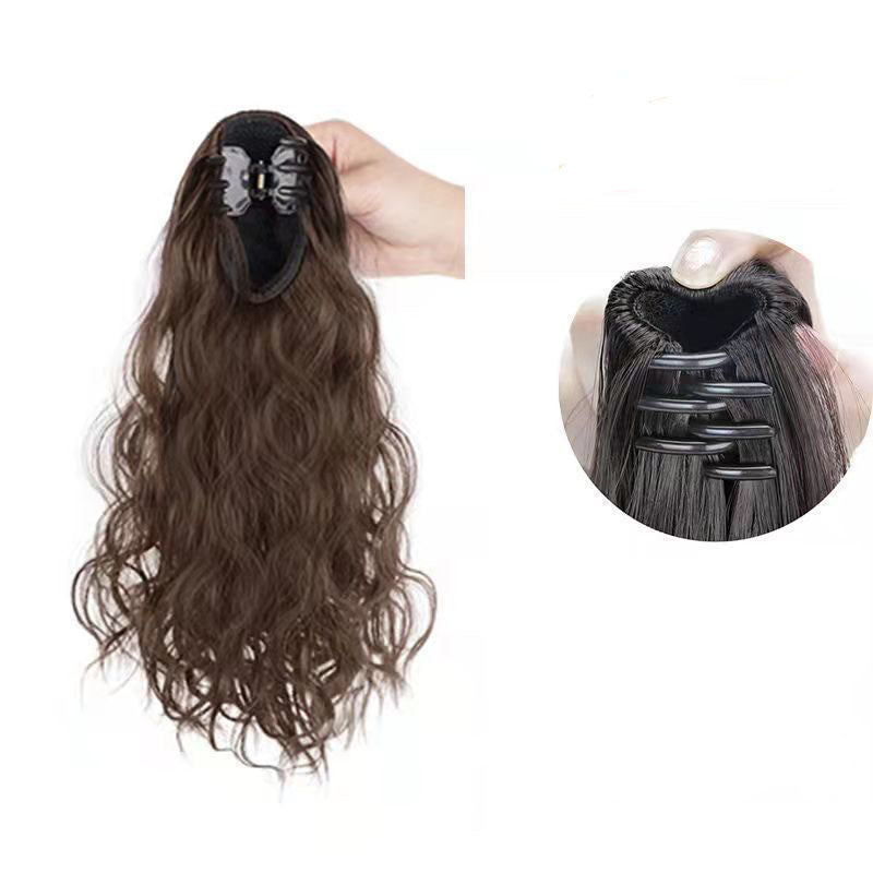 Curly Wig High Ponytail with claw clip
