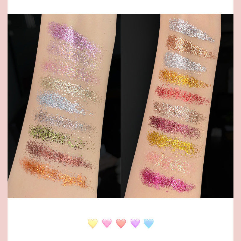 Palette de fards à paupières pailletés 15 couleurs