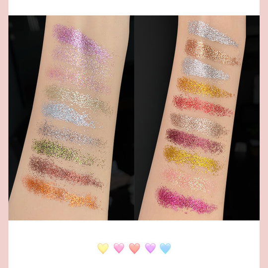 Palette de fards à paupières pailletés 15 couleurs