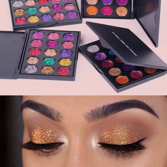 15-Colors Glitter Eyeshadow Palette